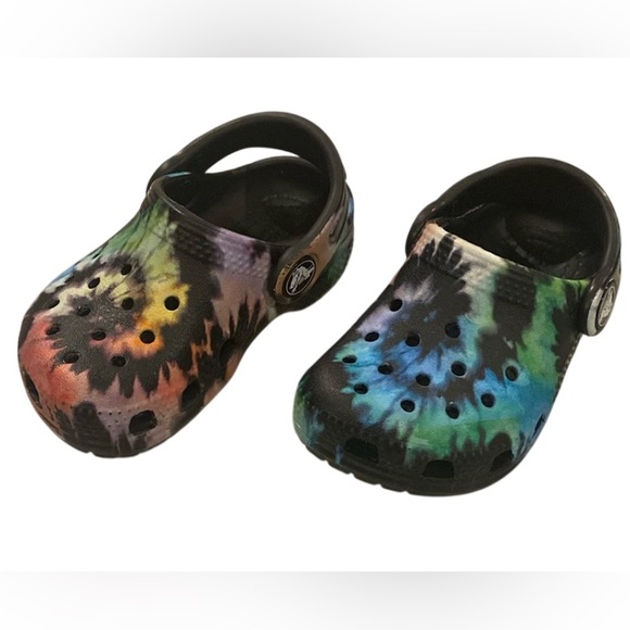 Crocs Classic Toddler Size C 5 Tie Dye Multicolored Clog - Picture 1 of 8